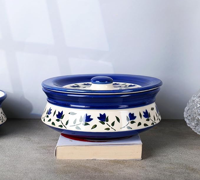 Close-up showcasing handcrafted texture and slight natural variation in design of the ceramic dish